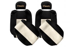 Sitzbezüge nach Maß CLASSIC für RENAULT T (01.2014-04.2021) - verstellbare Kopfstützen - Hellbeige