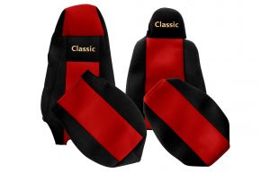 Sitzbezüge nach Maß CLASSIC für SCANIA G (01.2013-12.2016) - Fahrersitz mit Mikrofon - Rot