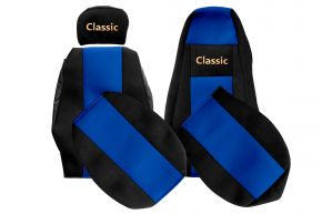 Sitzbezüge nach Maß CLASSIC für SCANIA R NEXTGEN (ab 01.2017) - verstellbare Beifahrer-Kopfstütze - Blau