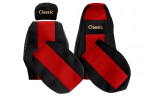 Sitzbezüge nach Maß CLASSIC für SCANIA R NEXTGEN (ab 01.2017) - verstellbare Beifahrer-Kopfstütze - Rot