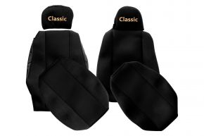 Sitzbezüge nach Maß CLASSIC für SCANIA G (01.2013-12.2016) - unterschiedliche Kopfstützen - Schwarz