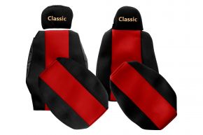 Sitzbezüge nach Maß CLASSIC für SCANIA G (01.2013-12.2016) - unterschiedliche Kopfstützen - Rot