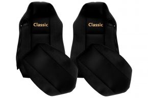Sitzbezüge nach Maß CLASSIC für MAN TGX (01.2007-03.2020) - gleiche ISRI-Sitze - Schwarz