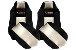Sitzbezüge nach Maß CLASSIC für MAN TGX (01.2007-03.2020) - gleiche ISRI-Sitze - Hellbeige