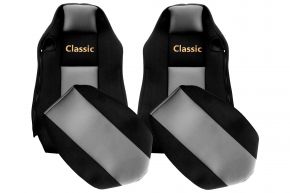 Sitzbezüge nach Maß CLASSIC für MAN TGX (01.2007-03.2020) - gleiche ISRI-Sitze - Grau