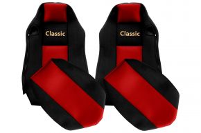 Sitzbezüge nach Maß CLASSIC für MAN TGX (01.2007-03.2020) - gleiche ISRI-Sitze - Rot