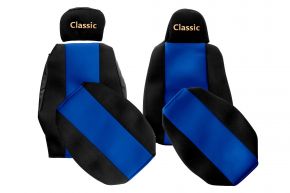 Sitzbezüge nach Maß CLASSIC für SCANIA G NEXTGEN (ab 01.2017) - klappbarer Beifahrersitz - Blau