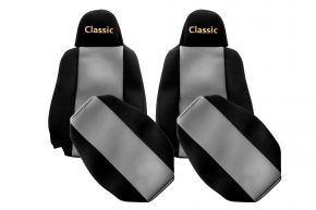 Sitzbezüge nach Maß CLASSIC für SCANIA L NEXTGEN (ab 01.2017) - schmale Kopfstützen - Grau