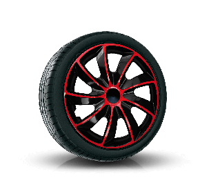 Radkappen für HONDA 17", QUAD BICOLOR rot 4 Stück