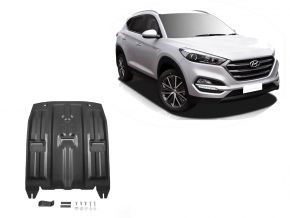 Stahlmotorabdeckung und Getriebeschutz für Hyundai Tucson TL 2WD/4WD 1,6GDI;2WD/4WD 2,0MPI; 2WD/4WD 2,0CRDI; 2WD/4WD 1,6T (177hp) 2015-2020