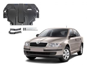 Stahlmotorabdeckung und Getriebeschutz für Skoda  Octavia А5 passt für alle Motoren 2008-2013