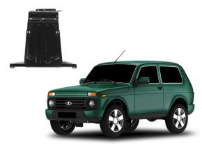 Stahlmotorabdeckung und Getriebeschutz für Lada 4x4 / Niva / Taiga / Urban passt für alle Motoren 2001-2015;  2015-