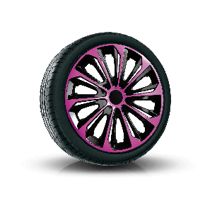 RADKAPPEN FÜR RENAULT 14", STRONG DUOCOLOR ROSA UND SCHWARZ 4 Stück