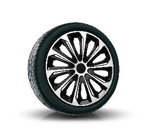 RADKAPPEN FÜR RENAULT 14", STRONG DUOCOLOR SCHWARZ UND WEIß 4 Stück