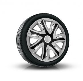 Radkappen für FORD 15", SUPERNOVA BICOLOR silber-schwarz  4 Stück