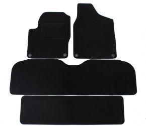 Velours Autofußmatten nach Maß für Ford Galaxy 1994-2010 7m (7-Sitzer) (6 Stück)