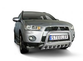 Frontbügel Frontschutzbügel Bullbar Steeler für Mitsubishi Outlander 2010-2012 Modell G