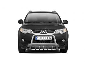 Frontbügel Frontschutzbügel Bullbar Steeler für Mitsubishi Outlander 2007-2010 Modell G