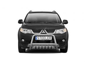 Frontbügel Frontschutzbügel Bullbar Steeler für Mitsubishi Outlander 2007-2010 Modell S