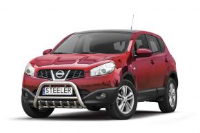 Frontbügel Frontschutzbügel Bullbar Steeler für Nissan Qashqai 2010-2013 Modell G