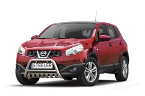 Frontbügel Frontschutzbügel Bullbar Steeler für Nissan Qashqai 2010-2013 Modell S