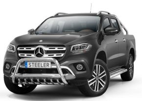 Frontbügel Frontschutzbügel Bullbar Steeler für MERCEDES X-CLASS 2017- Modell G