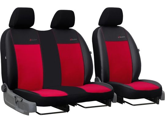 Auto Sitzbezüge Sitzauflage für Seat Ibiza Leon Alhambra Schwarz Rot P