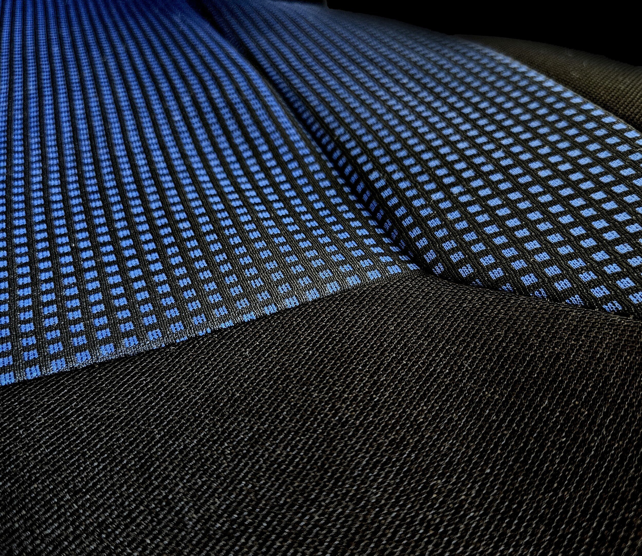 Detail des blauen ROYAL Jacquard-Stoffs