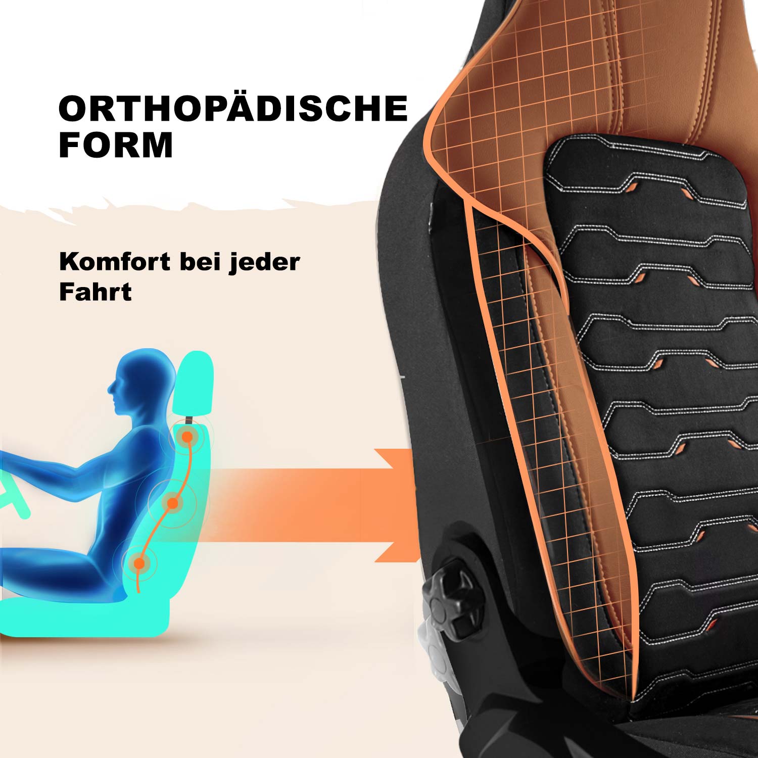 Form der Beirut Sitzbezüge für Komfort während der Fahrt