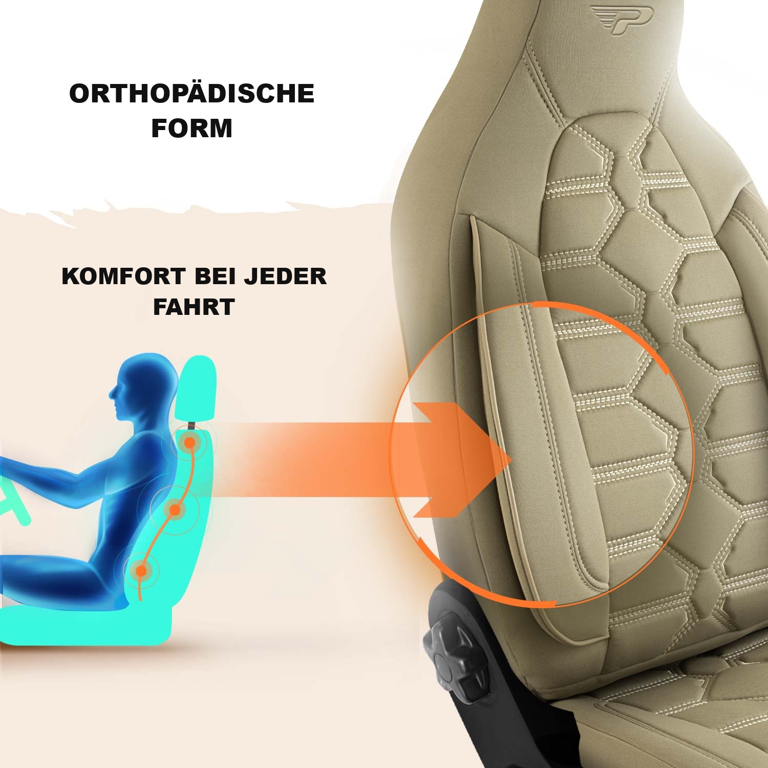 Form der Boston Sitzbezüge für Komfort während der Fahrt