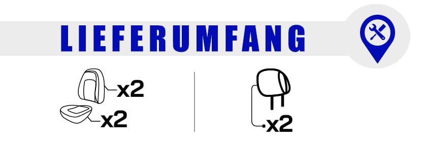 Paketinhalt Sitzbezüge Peru 1+1