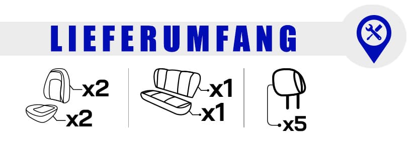Lieferumfang der BRUSEL Sitzbezüge