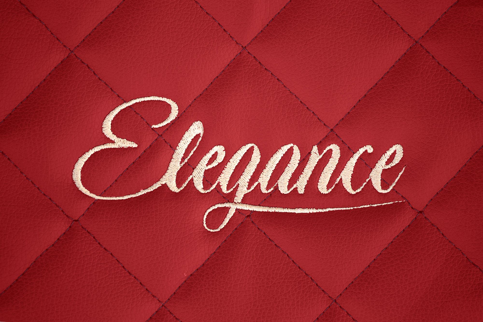 Detail der Elegance-Stickerei: Rot