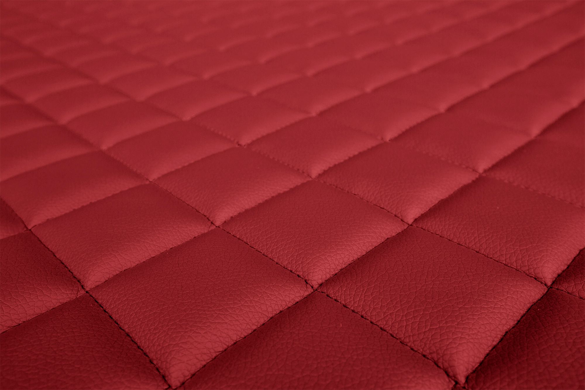 Detail der Oberfläche und Steppung der Sitzbezüge ELEGANCE Q: Rot